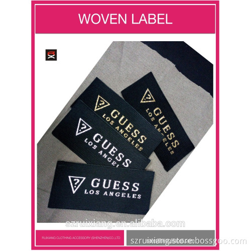 Lurex yarn metallic thread golden woven label